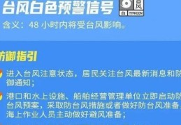 台风白色预警什么意思这些防范措施要记牢
