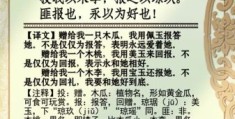 投木报琼的意思是什么？这句成语背后有深意！