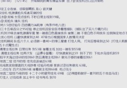 御龙在天马匹培养攻略 让你的马匹更强更快