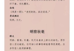显微镜对应的成语是什么？洞察秋毫原来是这样！