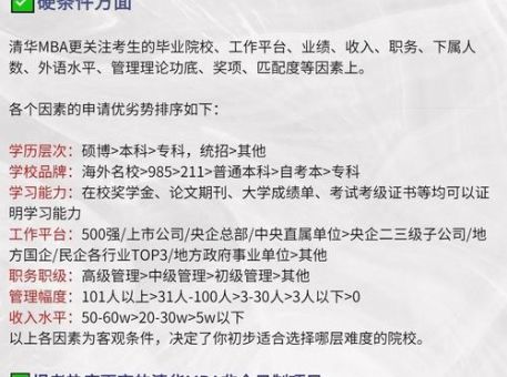 读mba的条件是什么 看看你符合这些标准吗