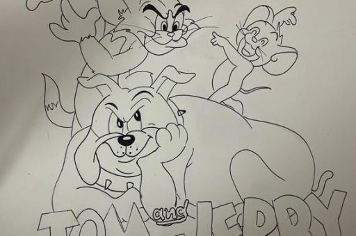 猫和老鼠填色图片大全 免费下载打印给孩子玩