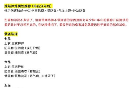 九阴真经少林3内属性详解 最强内功选择