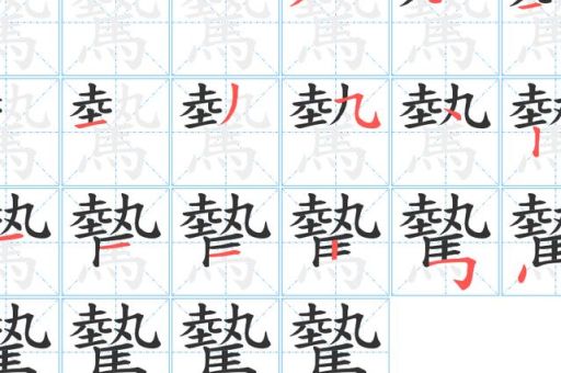 龘的笔顺快速记忆法，复杂汉字轻松学会！