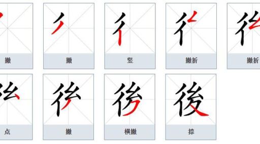 “后”字的笔画顺序怎么写?资深老师手把手教你!